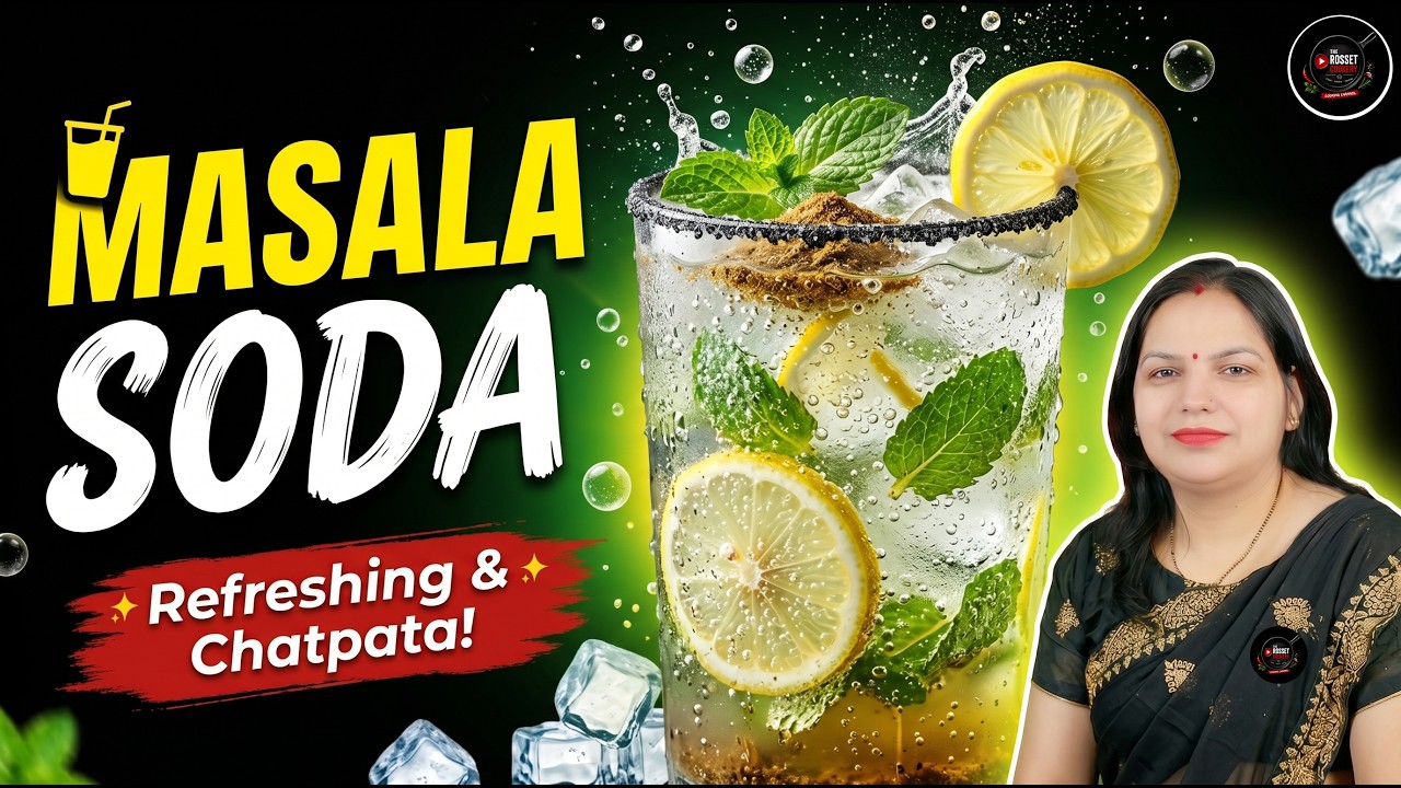 Masala Soda Recipe🍹| Market style Summer Drink Recipe in 2 minutes | The Rosset Cookery