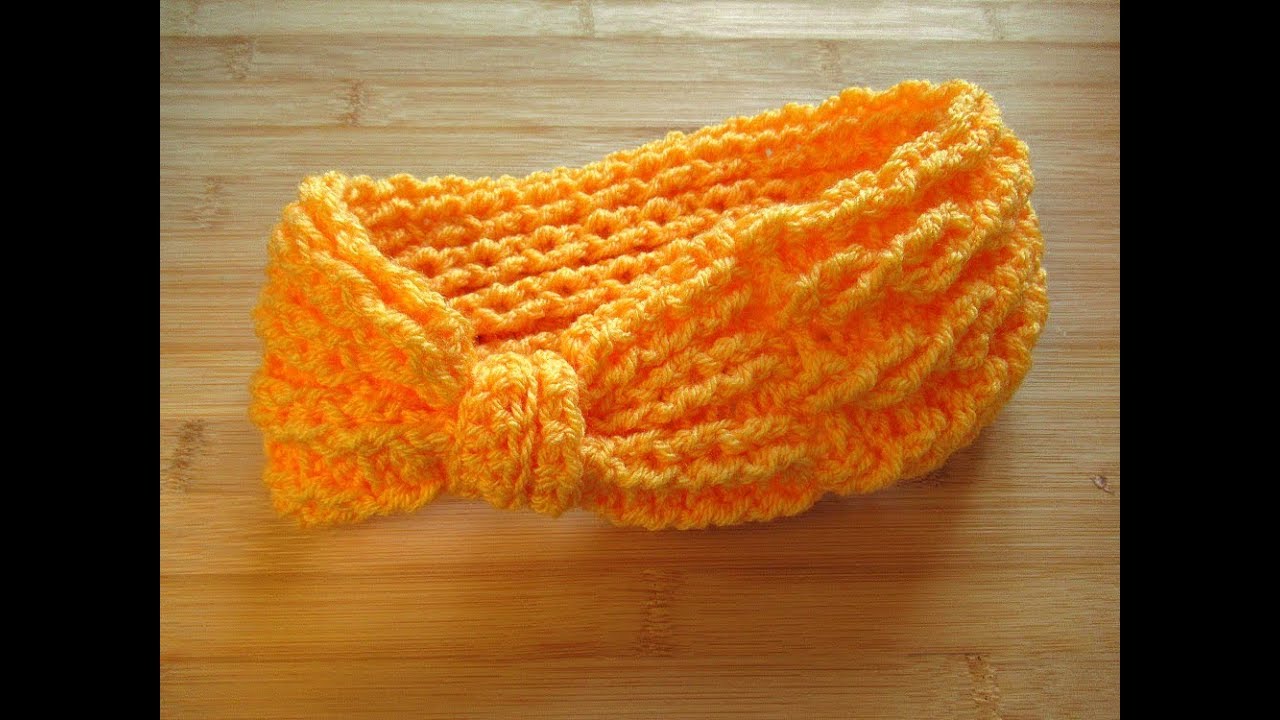 Crochet pattern Headband Ear warmer tutorial - Designed by Happy Crochet Club