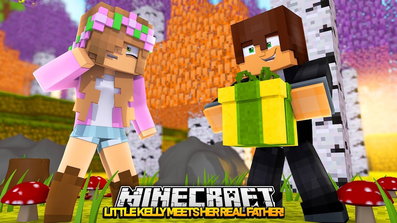 LITTLE KELLY MEETS HER REAL DAD! Minecraft My Other Life w/Leo