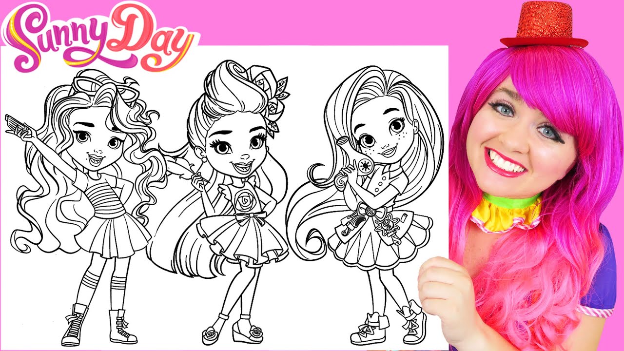 How To Color Sunny Day & Friends | Pencils