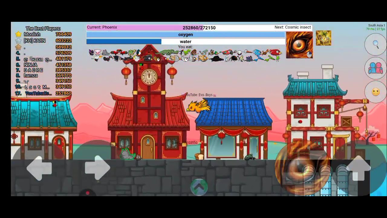 I play on mobile phone in evoworld.io #evoworldio #games #flyordie #gaming #pixelvoice