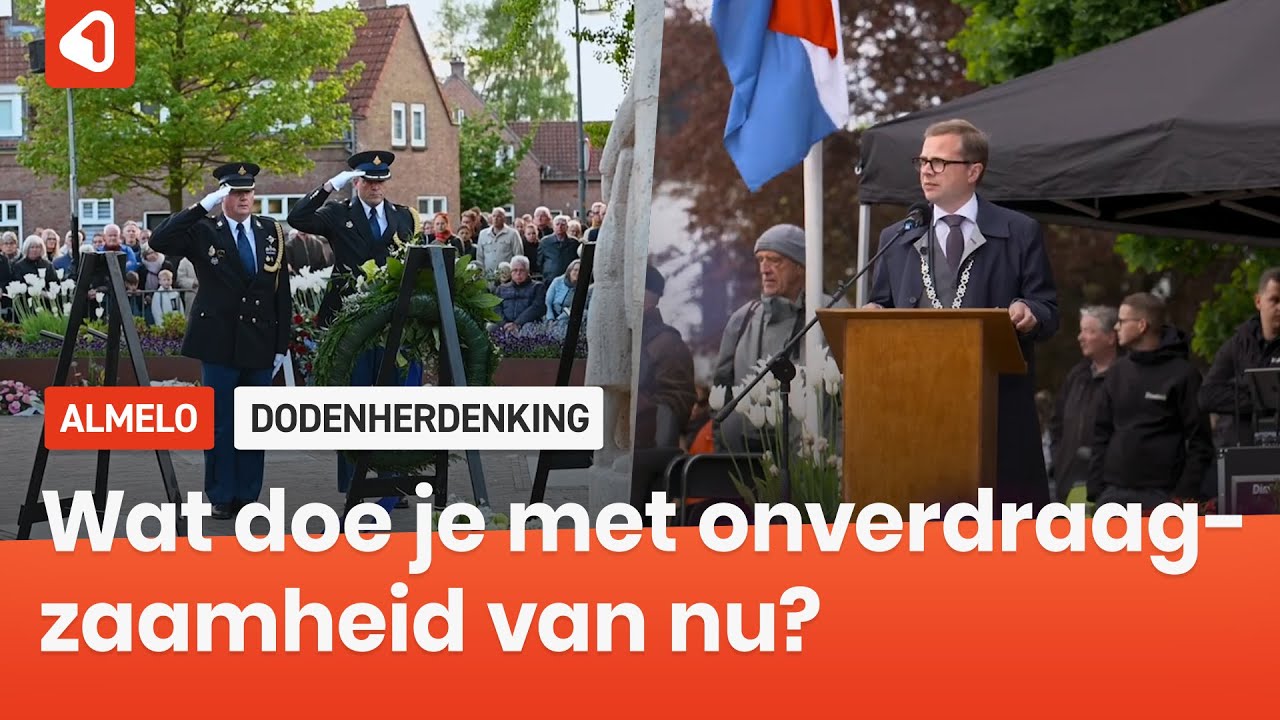 Indrukwekkende dodenherdenking in Almelo; veel belangstelling en het gaat steeds meer over vrijheid