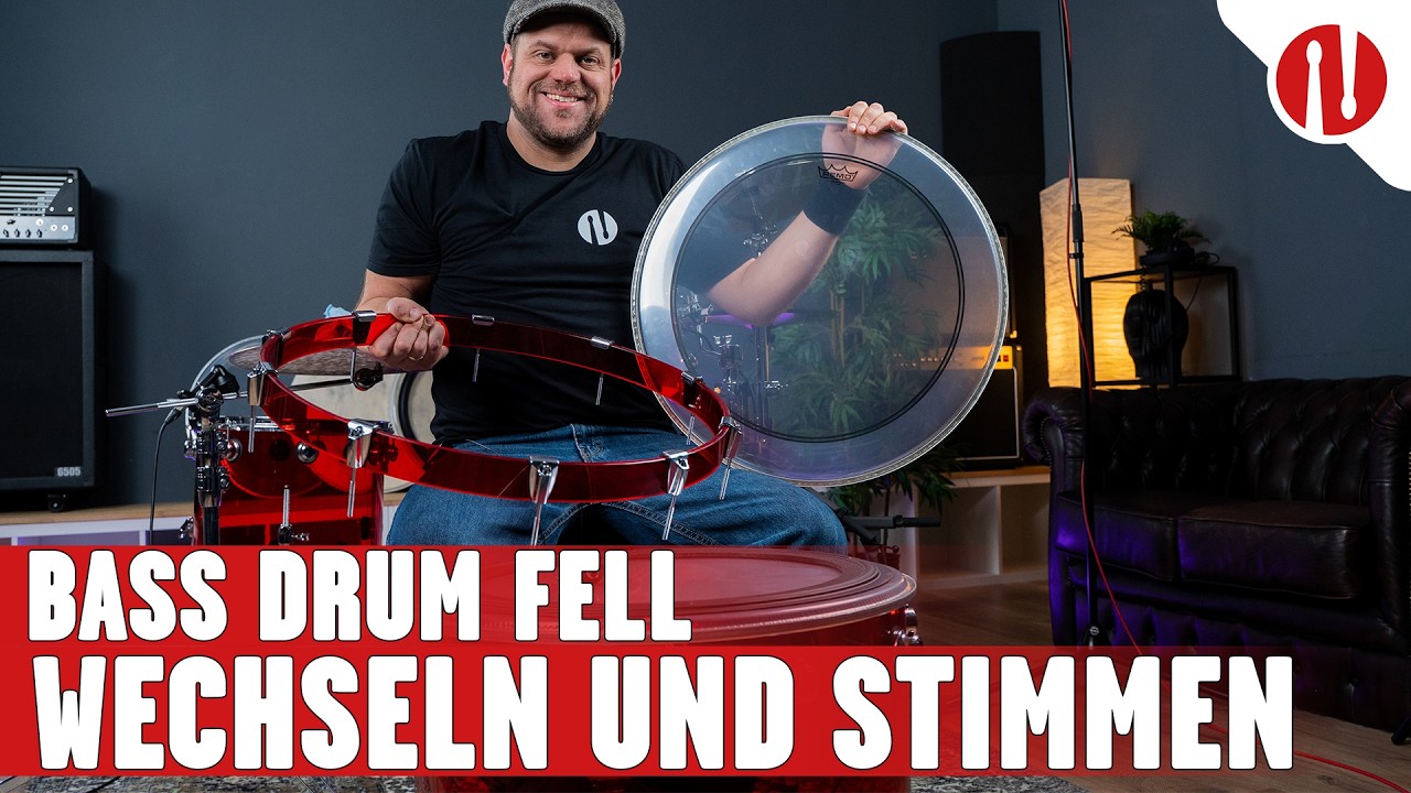 Bass Drum Fell richtig wechseln und stimmen - Tutorial