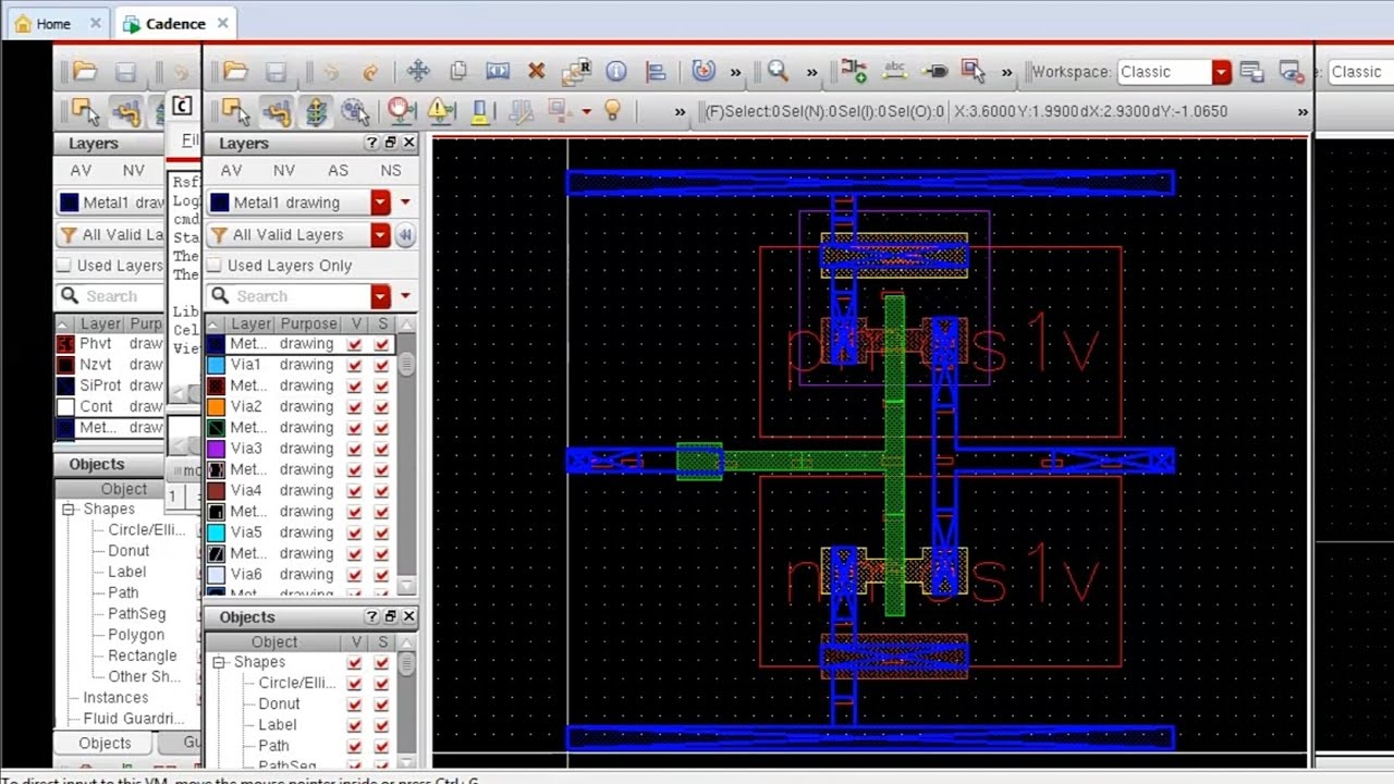 Полная разработка инвертора с помощью Cadence Virtuoso: Layout XL, Assura DRC, LVS и RC Extraction
