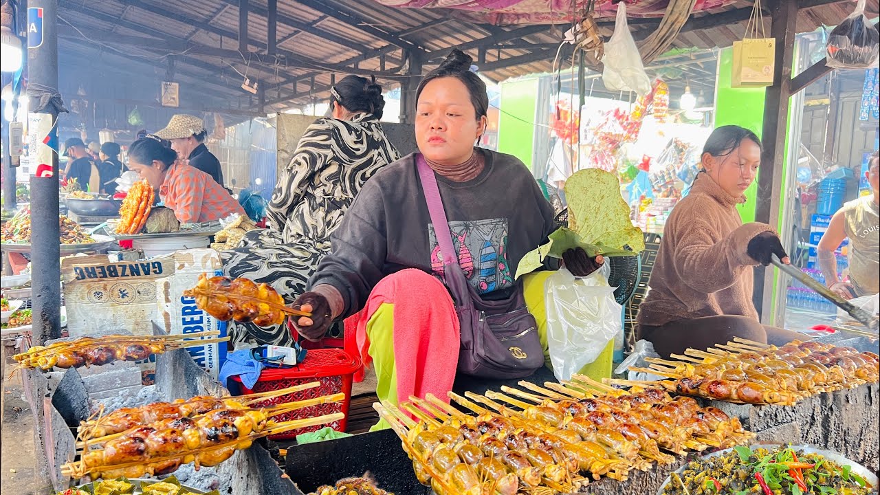 Amazing CAMBODIAN Street Food 2026 - Walking Tour at Udong Resort, A lot of Grilled Food, Snacks 