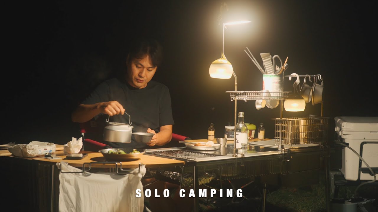 July 4th camping - Korean camping food | Solo Camping | Snow Peak IGT | RTT on Mini Cooper