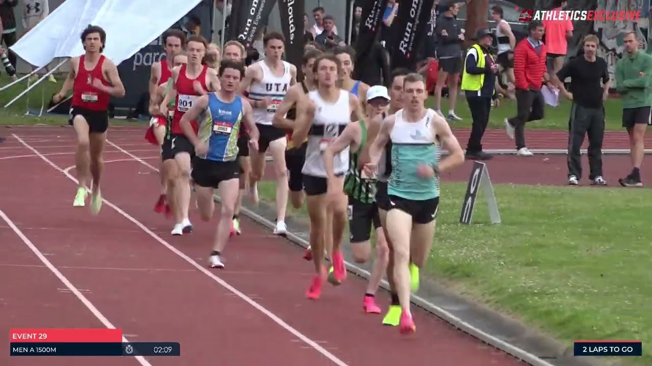 Andre Waring wins the Men's A 1500m in 3:42.85 // aeTV