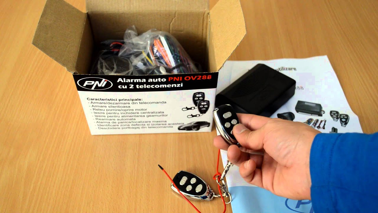 Alarma auto PNI OV288 cu 2 telecomenzi