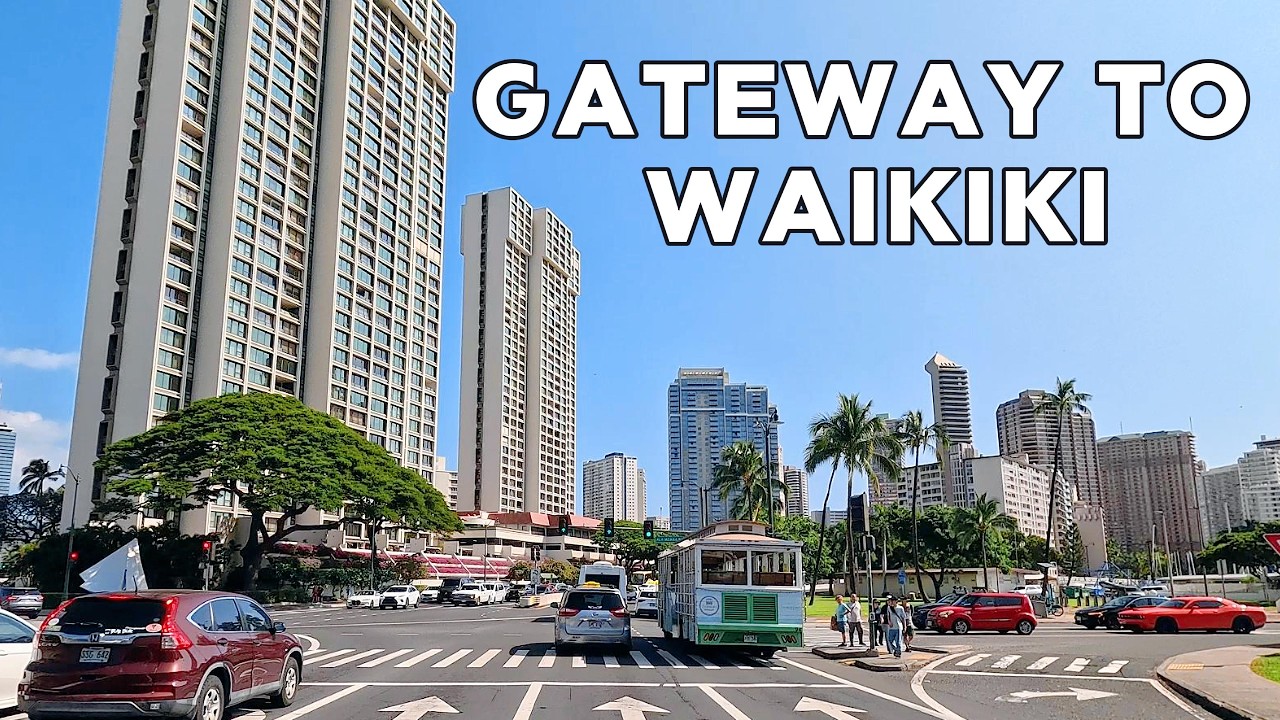 Honolulu Airport to Waikiki Drive 🚗 HI-92 & Ala Moana Blvd | Oahu 4K
