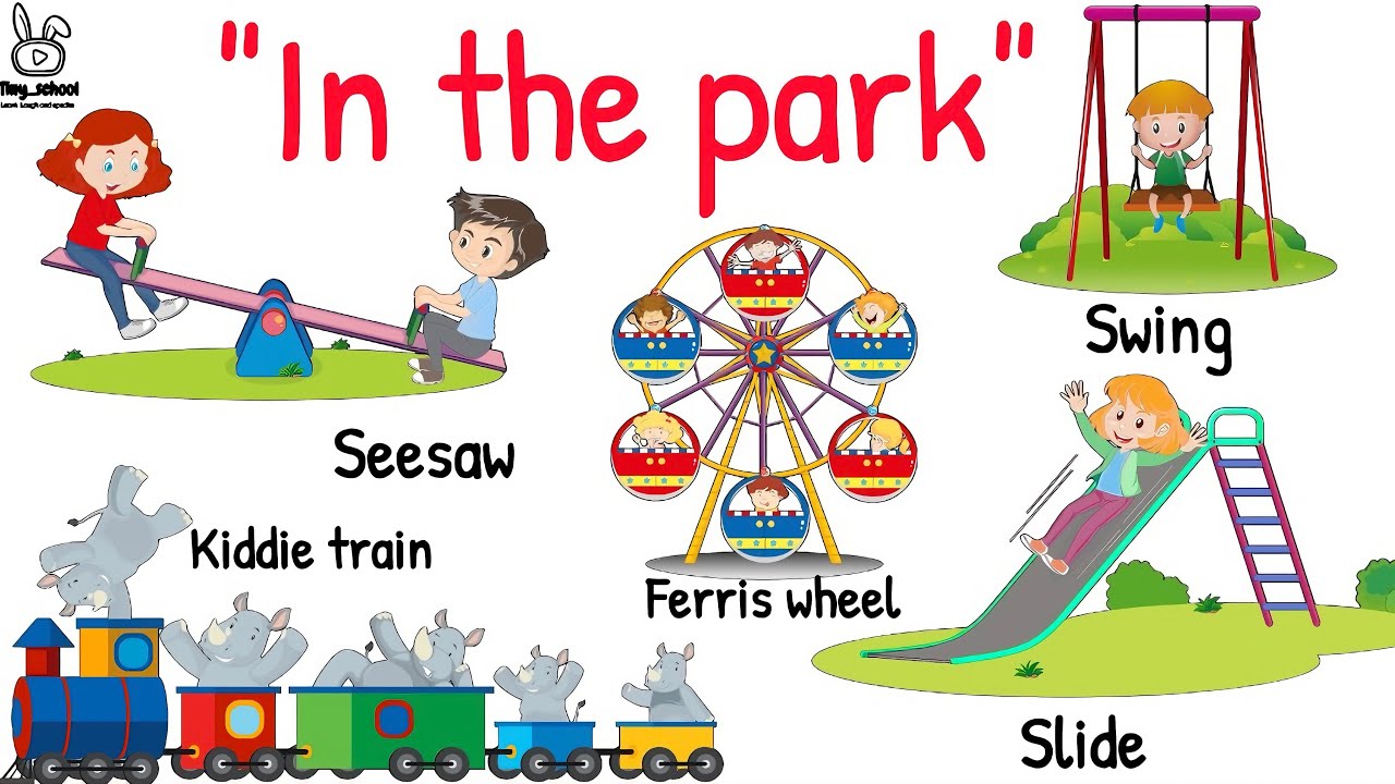 "In the park" | English vocabulary for kids | English speaking practice | 