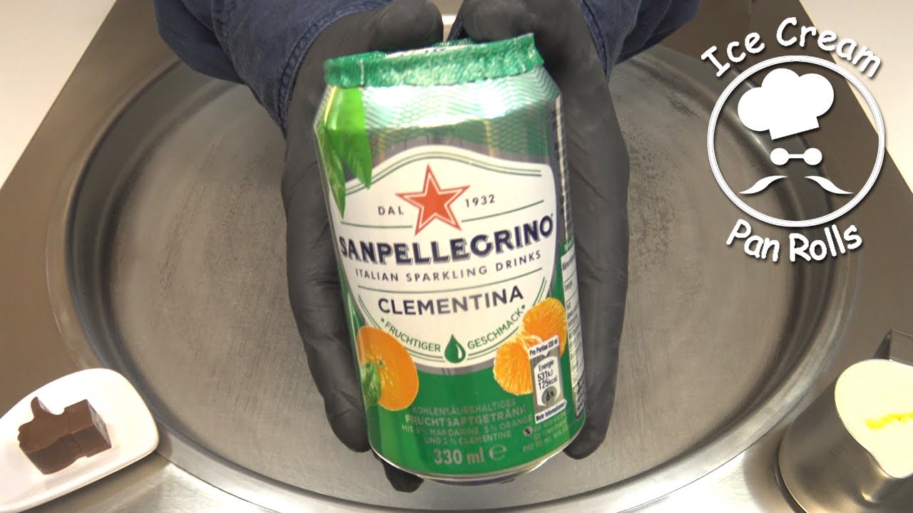 Sanpellegrino Clementina Ice Cream Rolls | ASMR | how to make oddly satisfying rolled ice cream