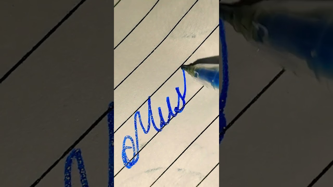 muskan in cursive writing #goodhandwriting #shorts #diy #cursive