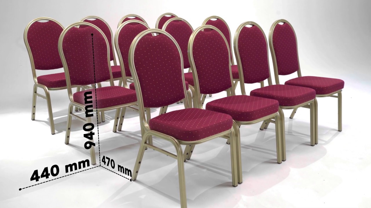 Bolero Aluminium Arched Back Banquet Chairs Red (Pack of 4)
