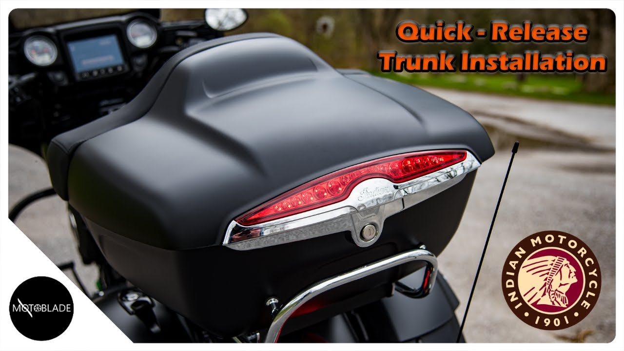 Установка быстросъемного багажника для мотоцикла Indian (с установкой аудиосистемы в багажник)