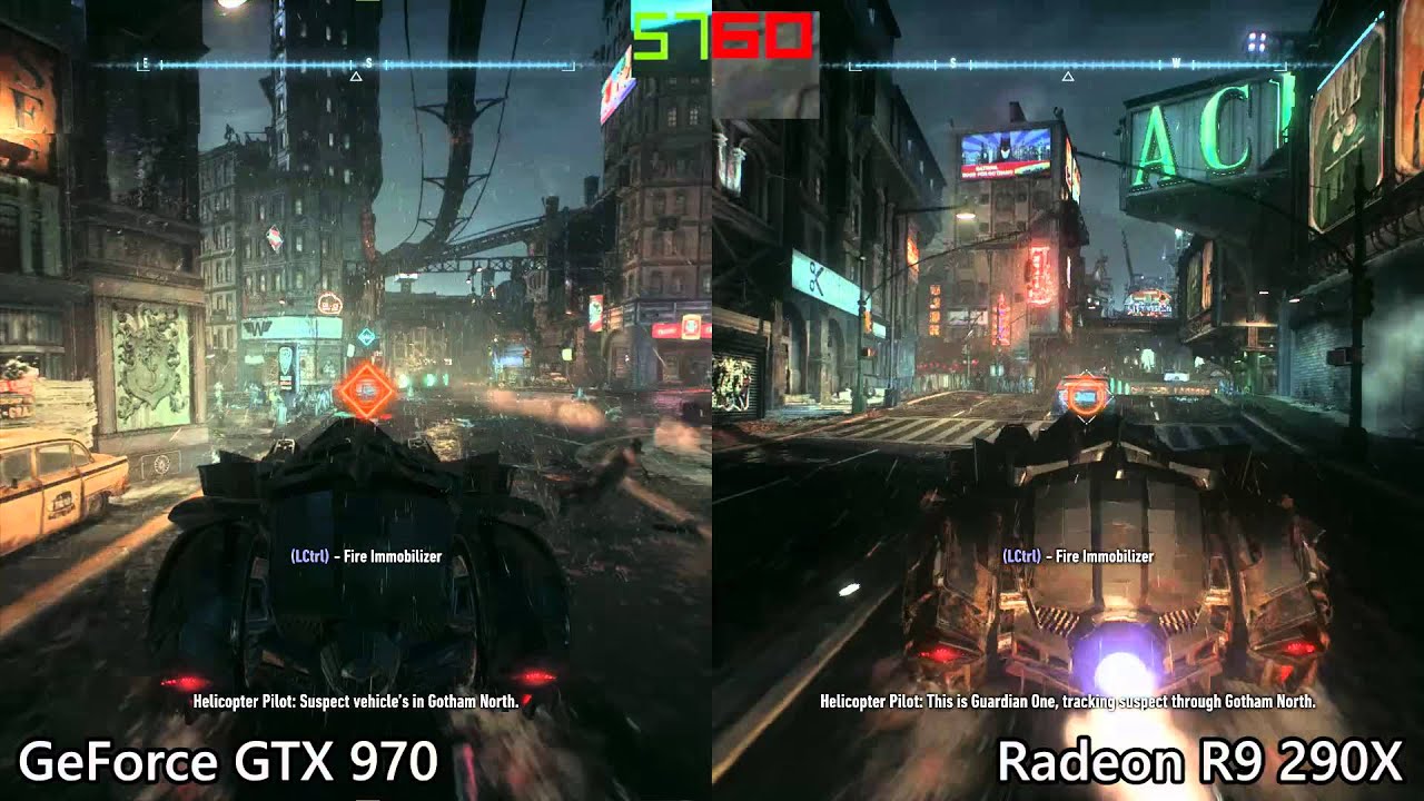 Batman Arkham Knight - GeForce GTX 970 vs Radeon R9 290X :: PCLab.pl