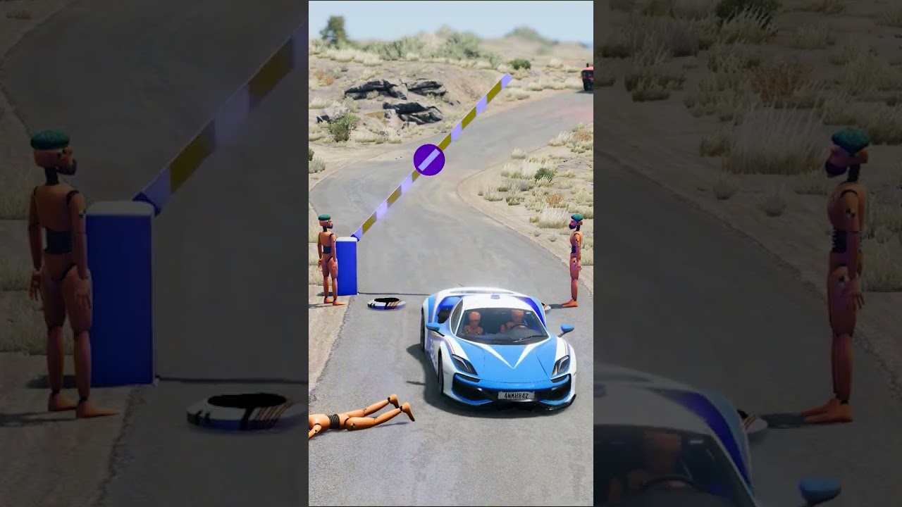 Police roadblock goes wrong 😂 