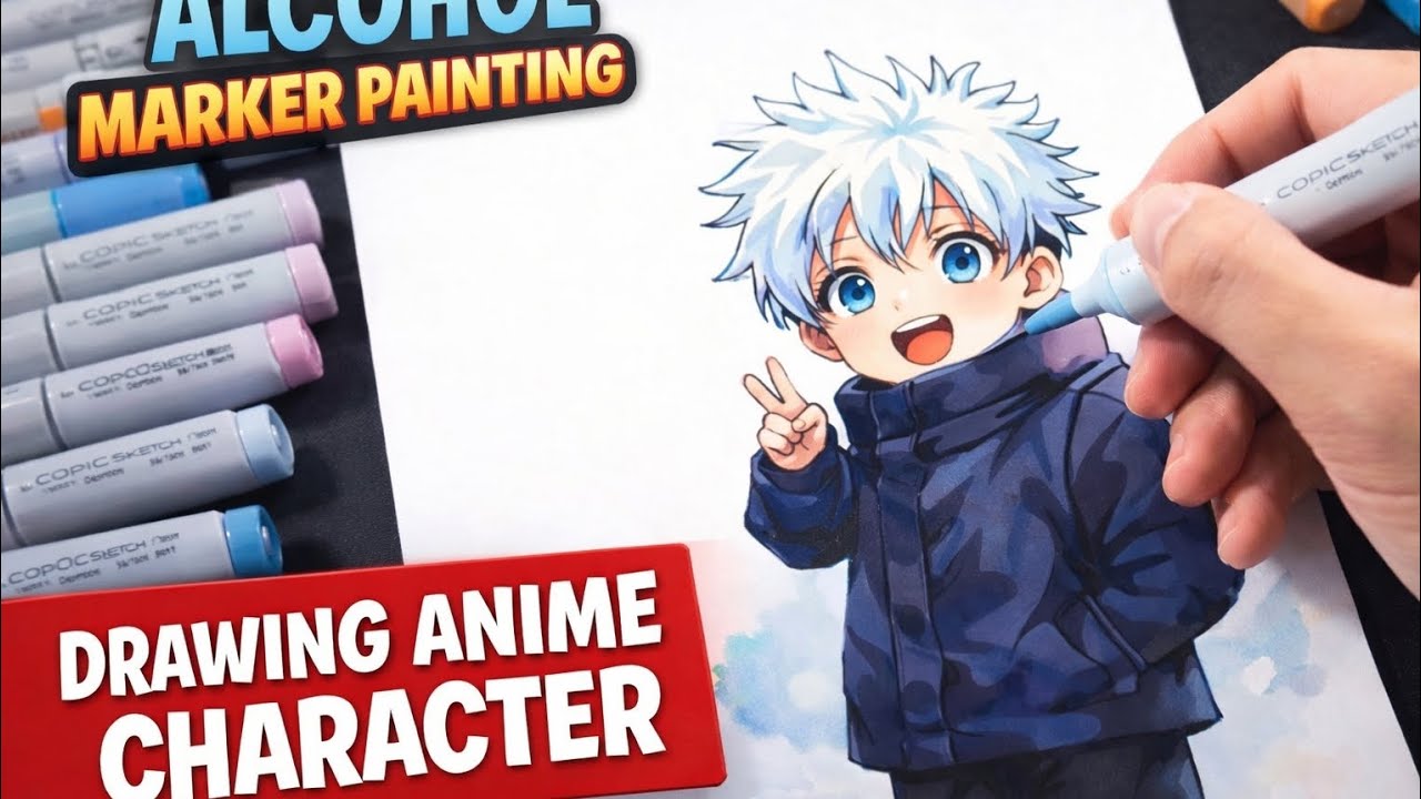 how to draw gojo saturo in anime style easy method #drawing#drawingvideo
