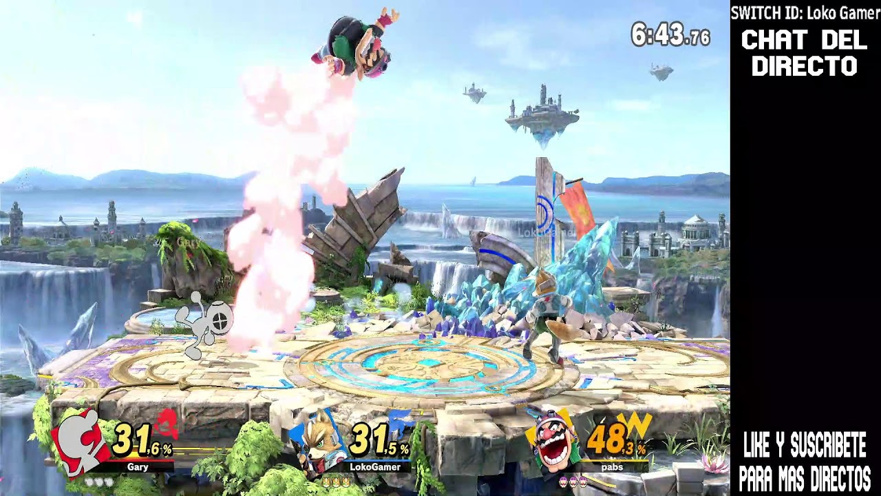 Jugando Super Smash Bros Ultimate con Amigos