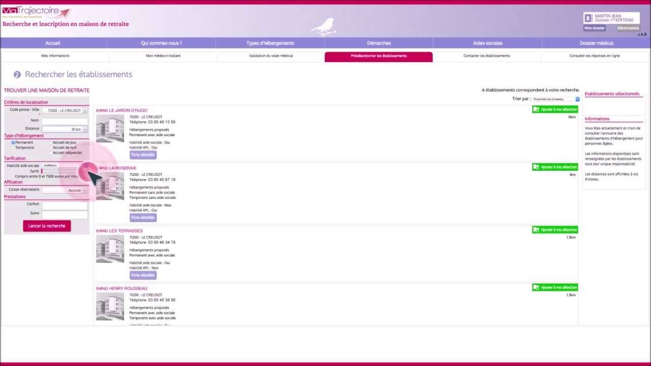ViaTrajectoire - Tutoriel Particuliers (GCS TéléSanté Centre)