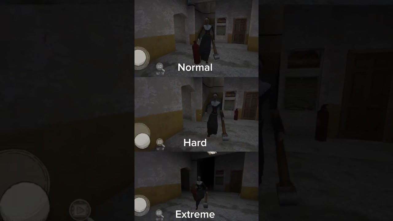 Evil Nun Normal Hard Extreme Mode Hit Scene #evilnun #evilnunshorts #evilnunchallenge