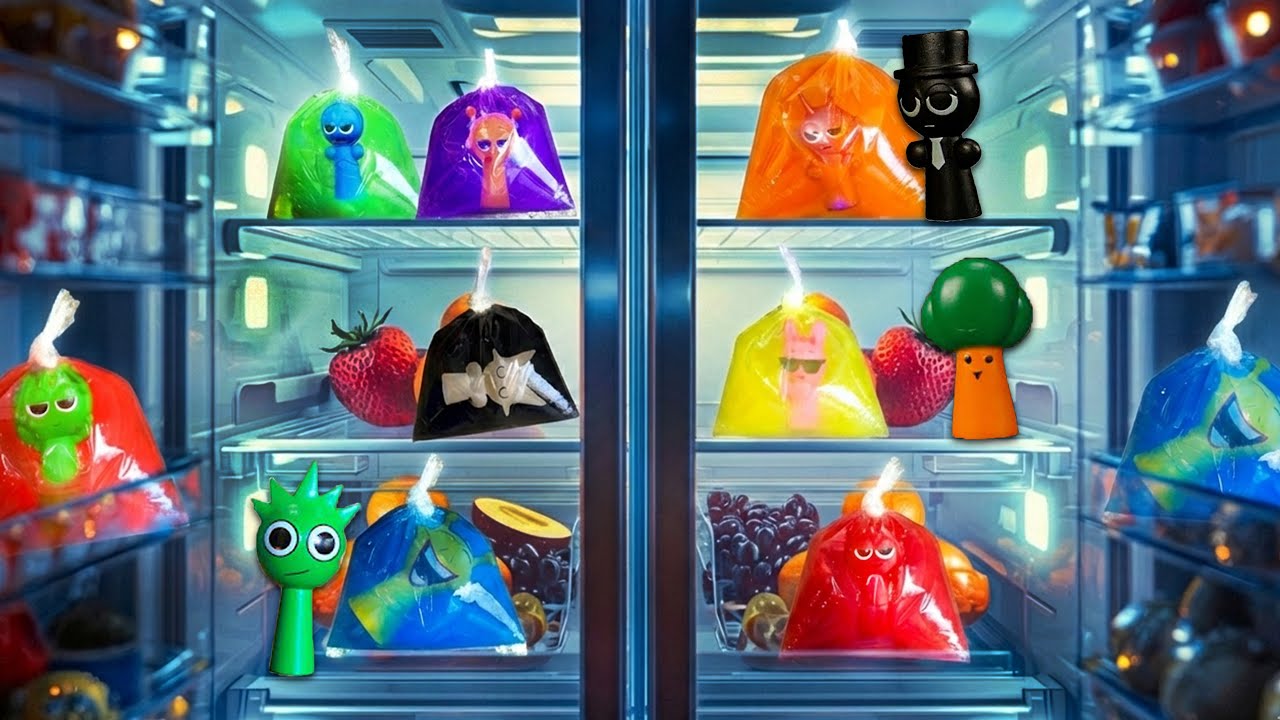 I Found Colorful Water Bags with Sprunki Inside My Fridge 😱