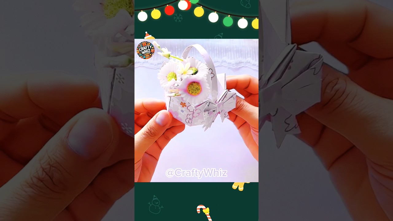 I Didn't Know How to Fold Such a Beautiful Origami Flower Basket#viral#shorts#art