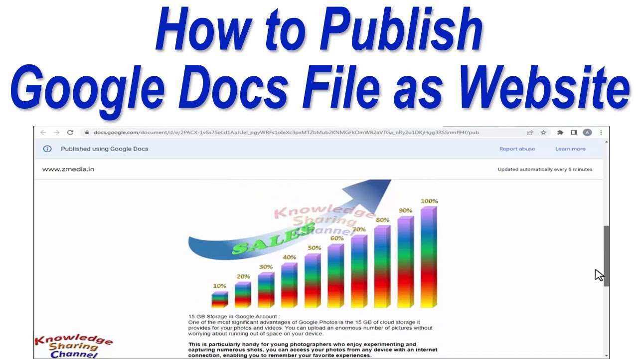 How to Publish Google Docs File as Website