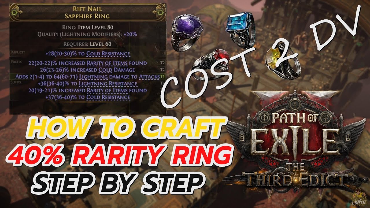 ขั้นตอนคราฟแหวนแรงและรวย 40%rarity พร้อม Flat Damage ใช้เองก็ได้จะขายก็กำไรงามๆ