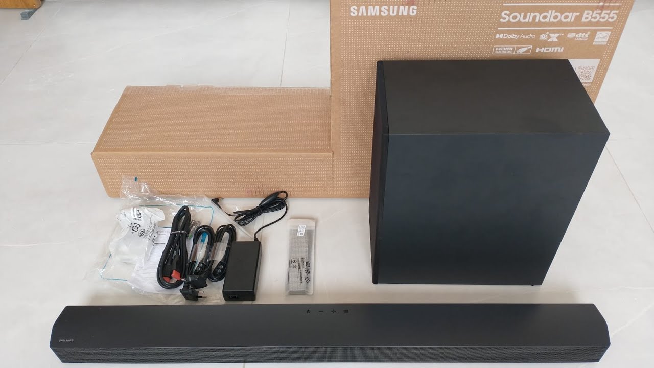Samsung Soundbar B555 Unboxing Details
