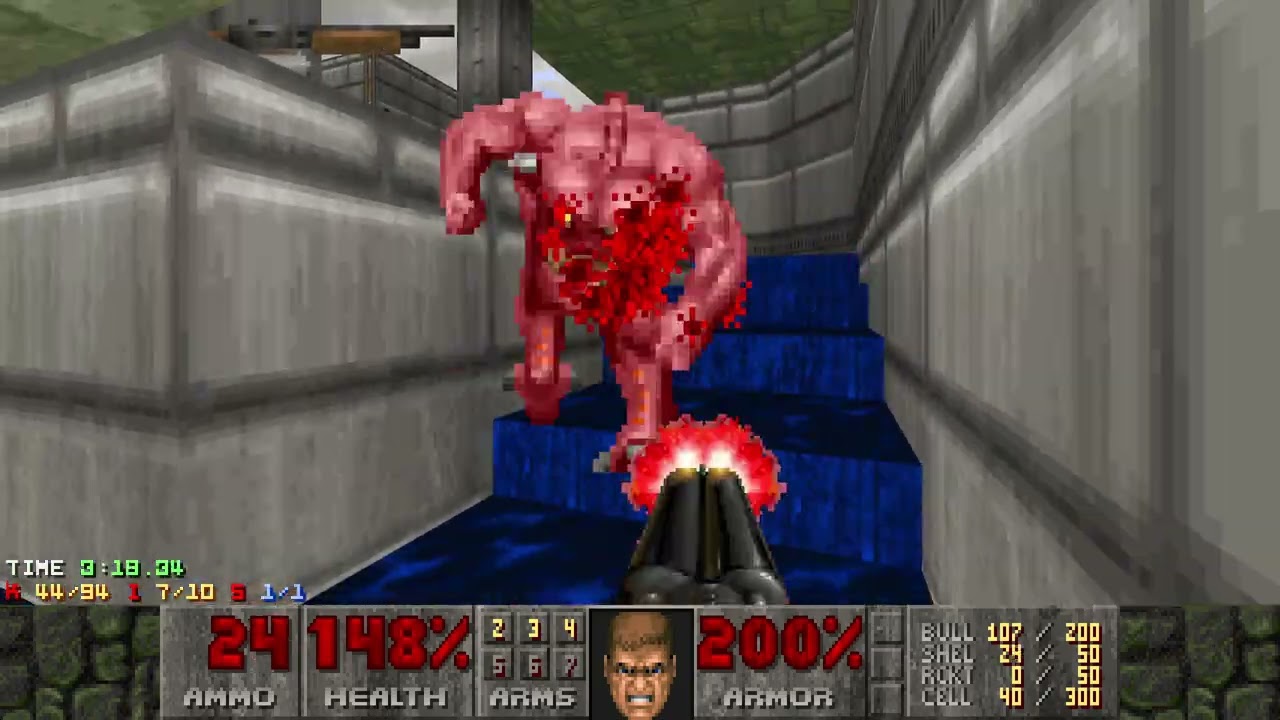Doom 2 - Escape from the Blueberry Planet (Map 2: Under Pressure): UV-Max (WAD Author: finnks13)