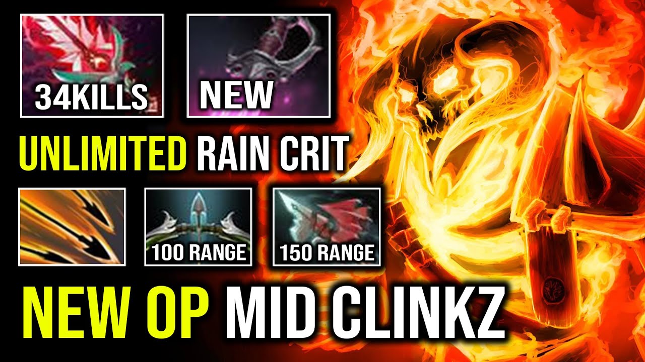 NEW 7.35 OP MID CLINKZ 250 Attack Range 34Kills Khanda Unlimited Crit Deleted in 2 Sec Dota 2