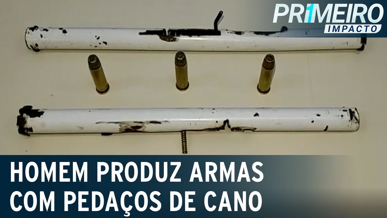 Homem produz armas artesanais com canos de ferro e acaba preso | Primeiro Impacto (10/11/21)