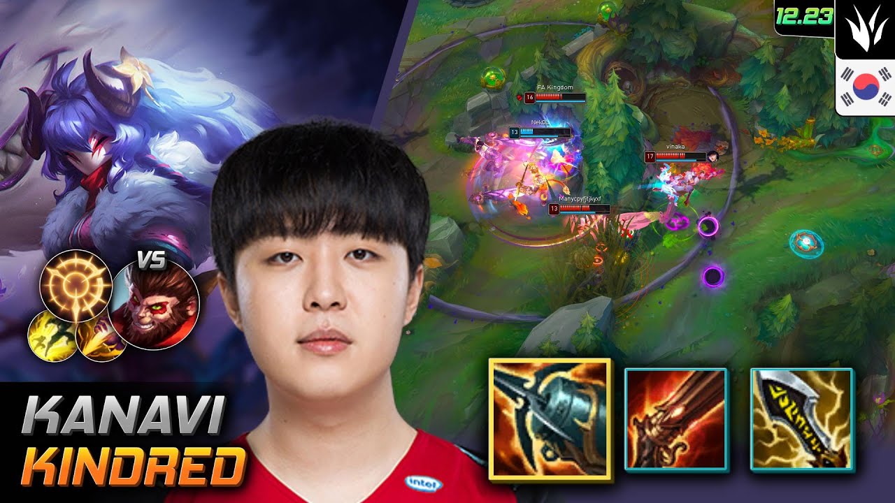 Kanavi Jungle Kindred Build Kraken Slayer Press the Attack - LOL KR 12.23