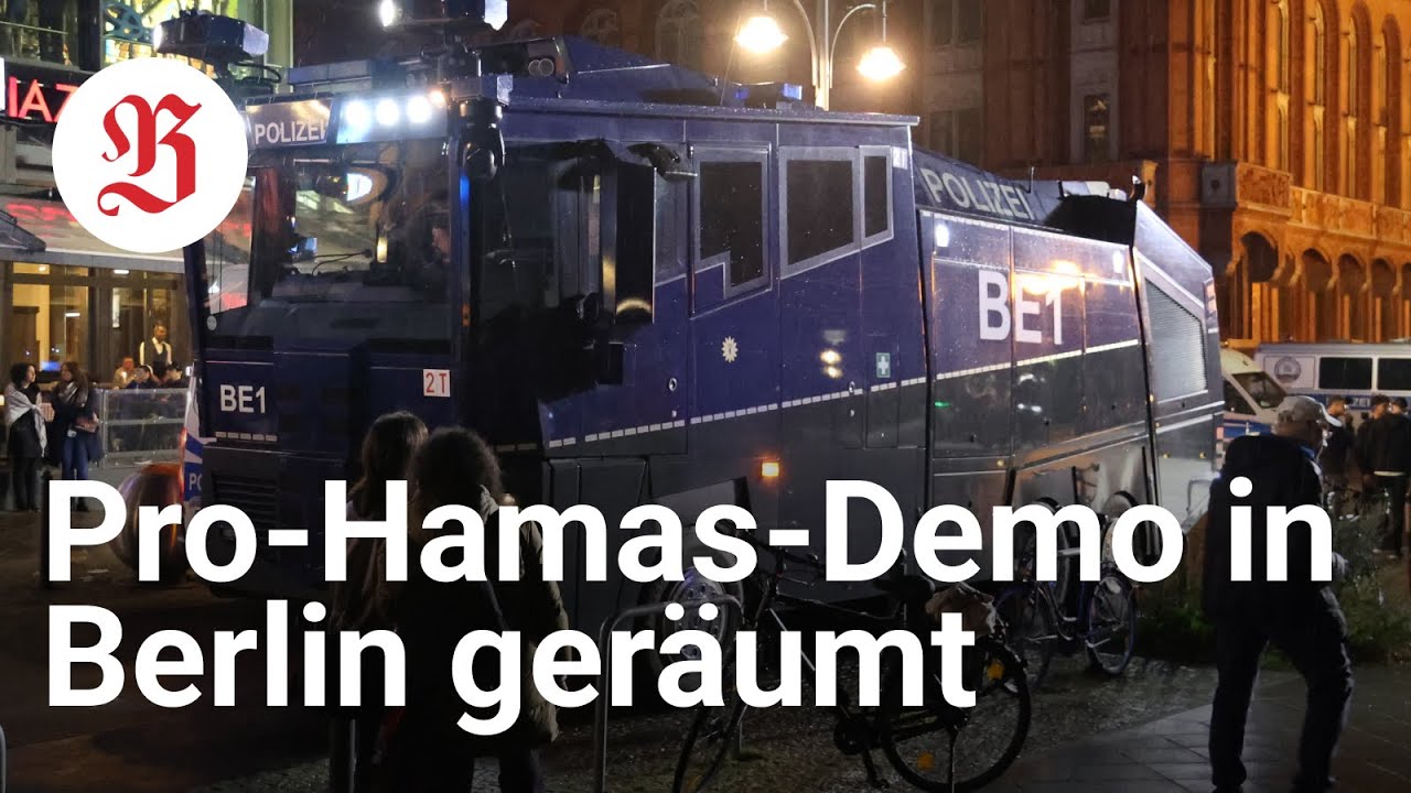 Trotz Verbot von Pro-Hamas-Demo: Mehrere hundert Menschen versammeln sich vor Rotem Rathaus #Berlin