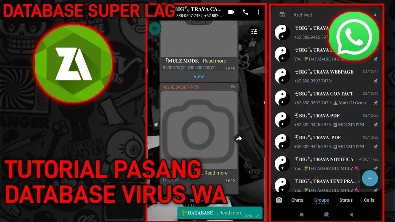 TUTORIAL CARA PASANG DATABASE VIRUS WHATSAPP MUDAH!!!