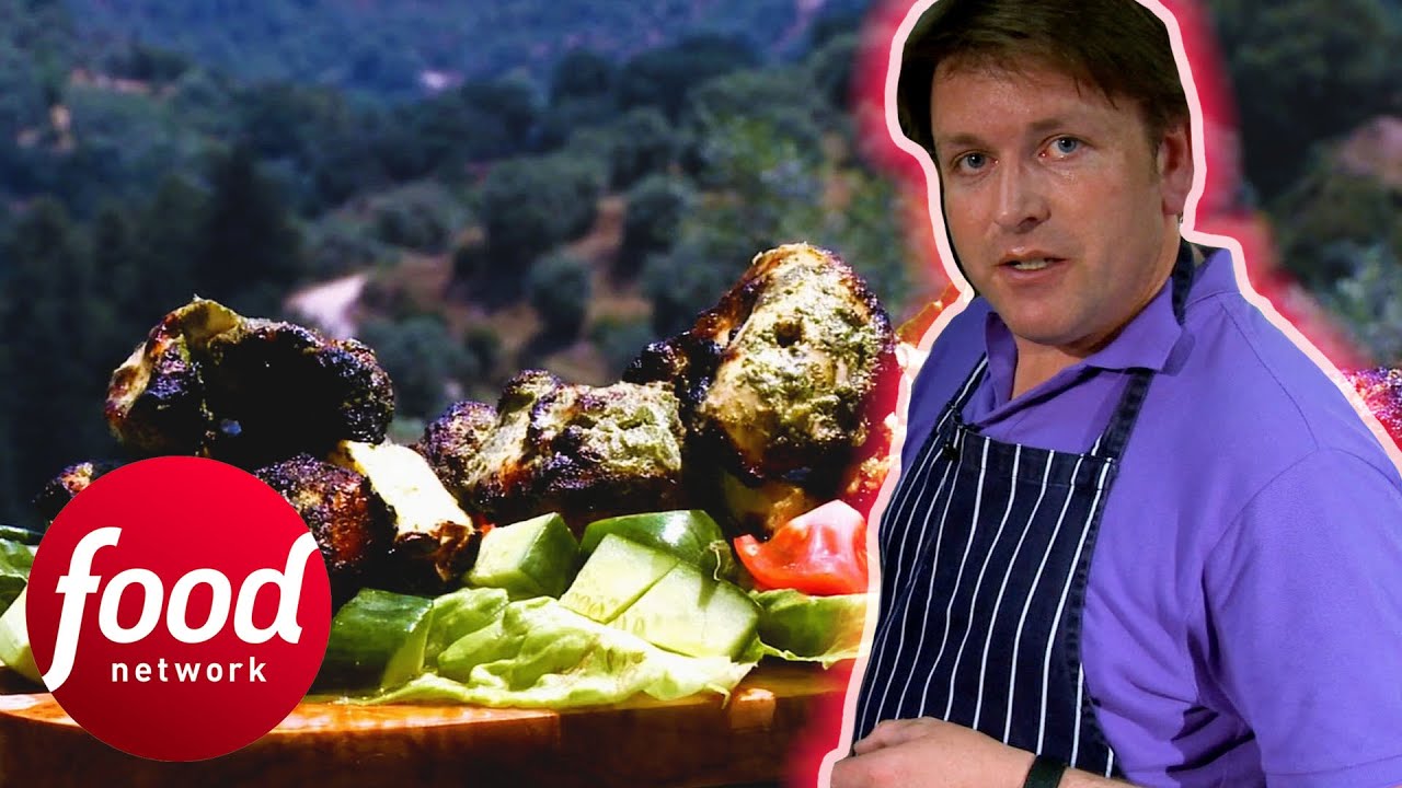 James Cooks A Quick And Easy Yoghurt Chicken Souvlaki | James Martin's Mediterranean