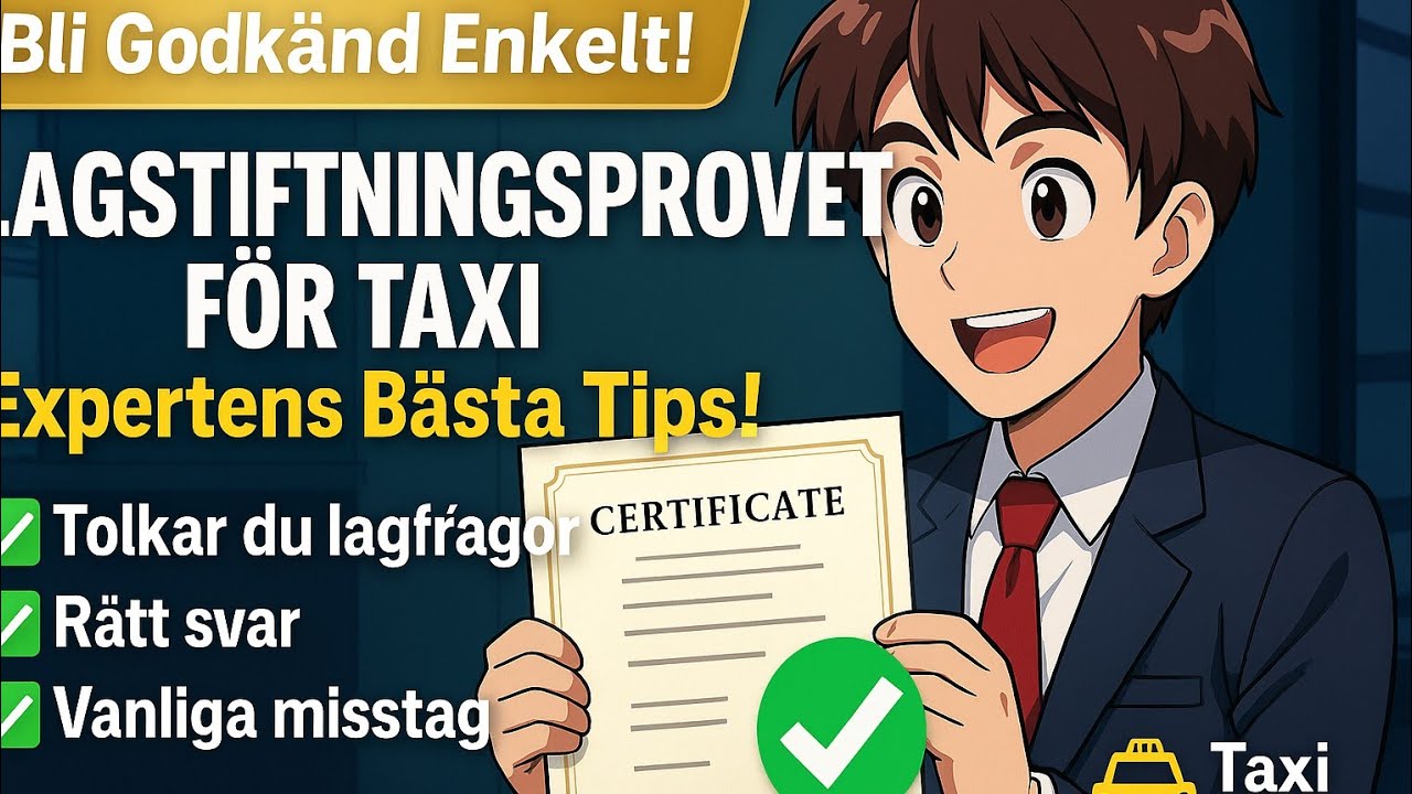Så Klarar Du Lagstiftningsprovet för Taxi (Del 2) – Expertens Bästa Tips!
