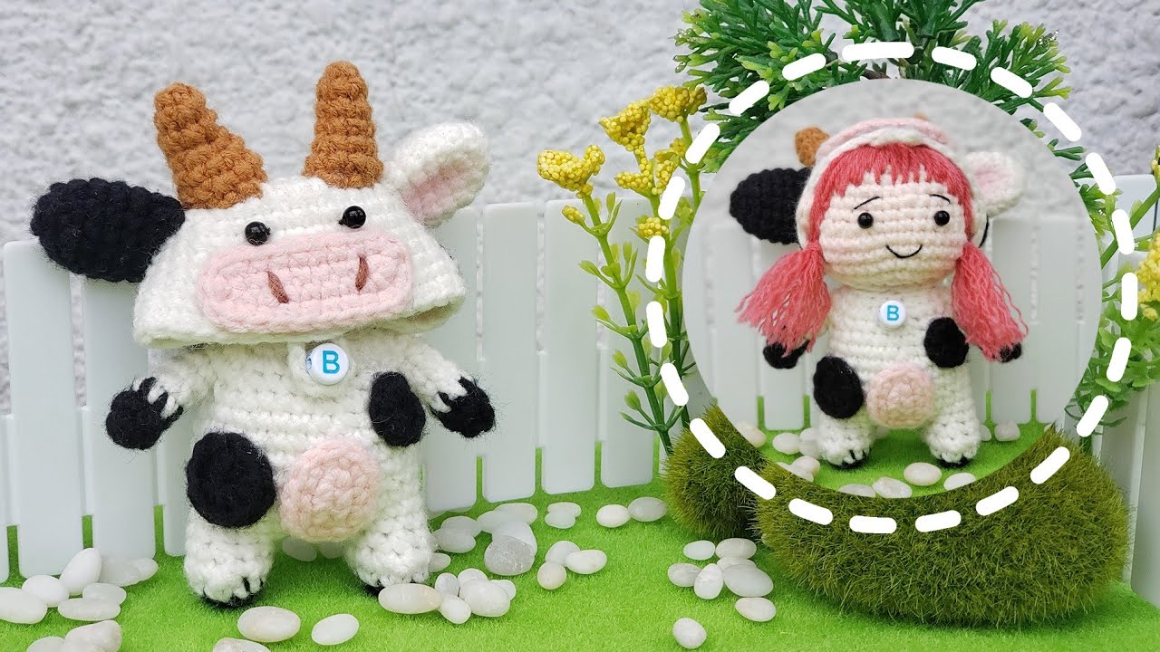 How To Crochet Cow Costume | Amigurumi Tutorial | Animal Costume | SpringDay DIY