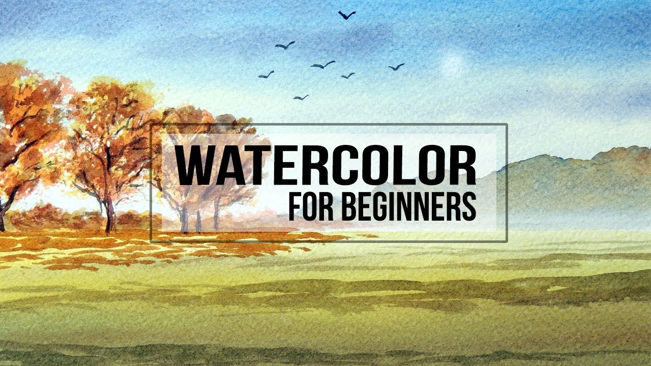 Try Painting your FIRST WATERCOLOR Autumn Landscape
