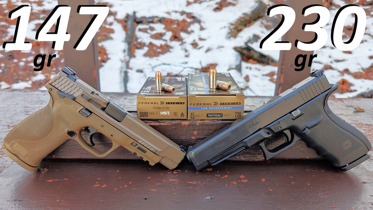 🤔 Federal HST 147 gr 9mm+P - Is +P Always Better? VS .45 ACP+P