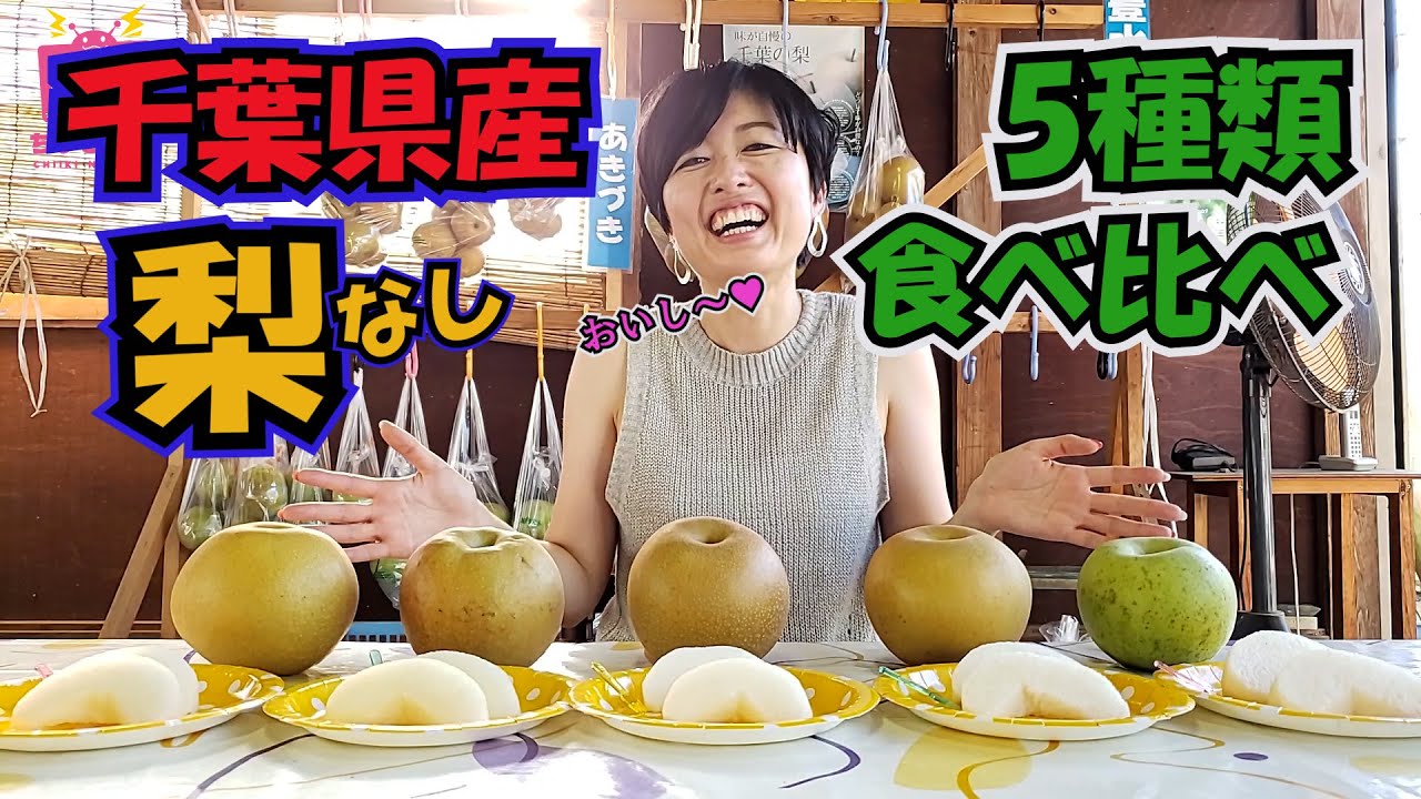 【千葉のグルメ・梨】ひろみずチャンネル＃06千葉県産の梨５種を食べ比べ！