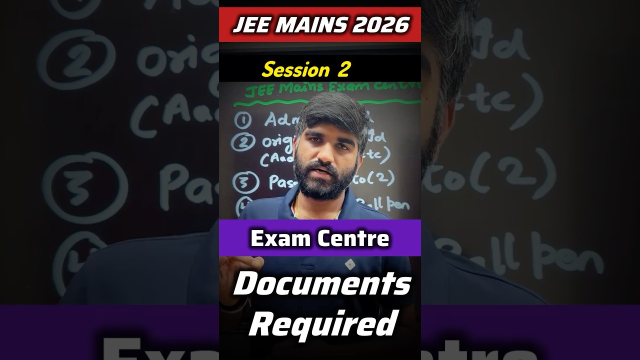 Urgent Update JEE MAINS 2026 EXAM HALL INSTRUCTIONS🤯 ✅ | Documents | Things to carry for jee mains