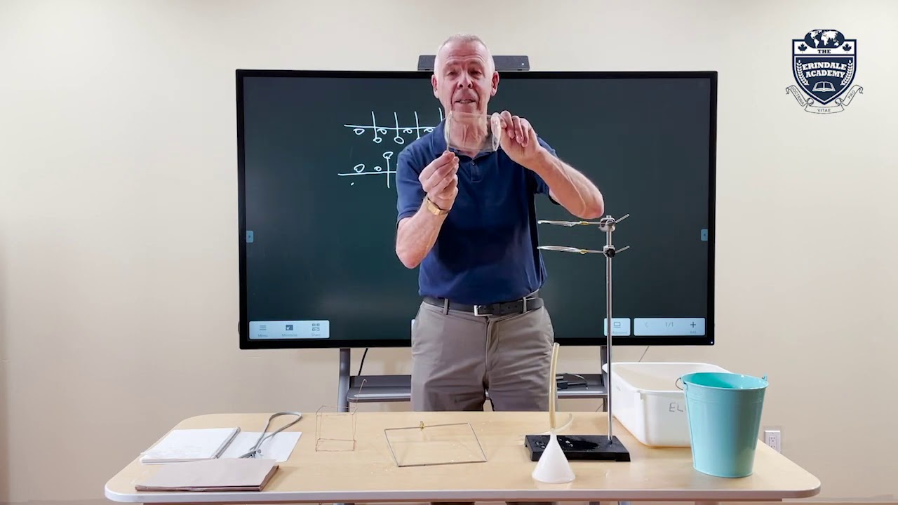 Physics with George 1  Soap Films and Bubbles illustrate the concept of Minimal Surface Area
