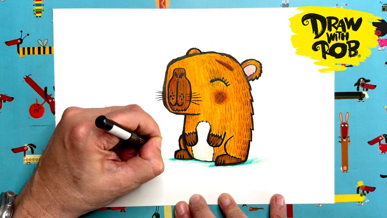 #DrawWithRob 179 Capybara