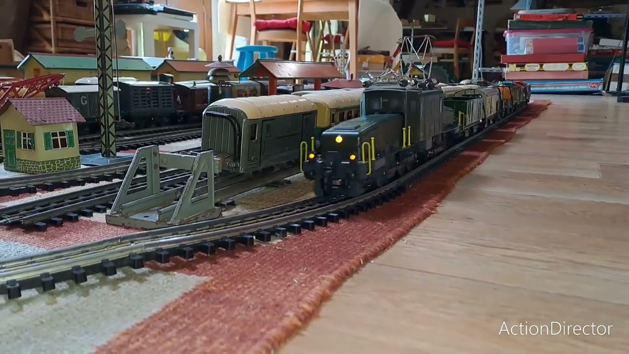 Vid&eacute;o No 808: 0 gauge Swiss crocodile Be 6/8 by ETS with Buco freight train.