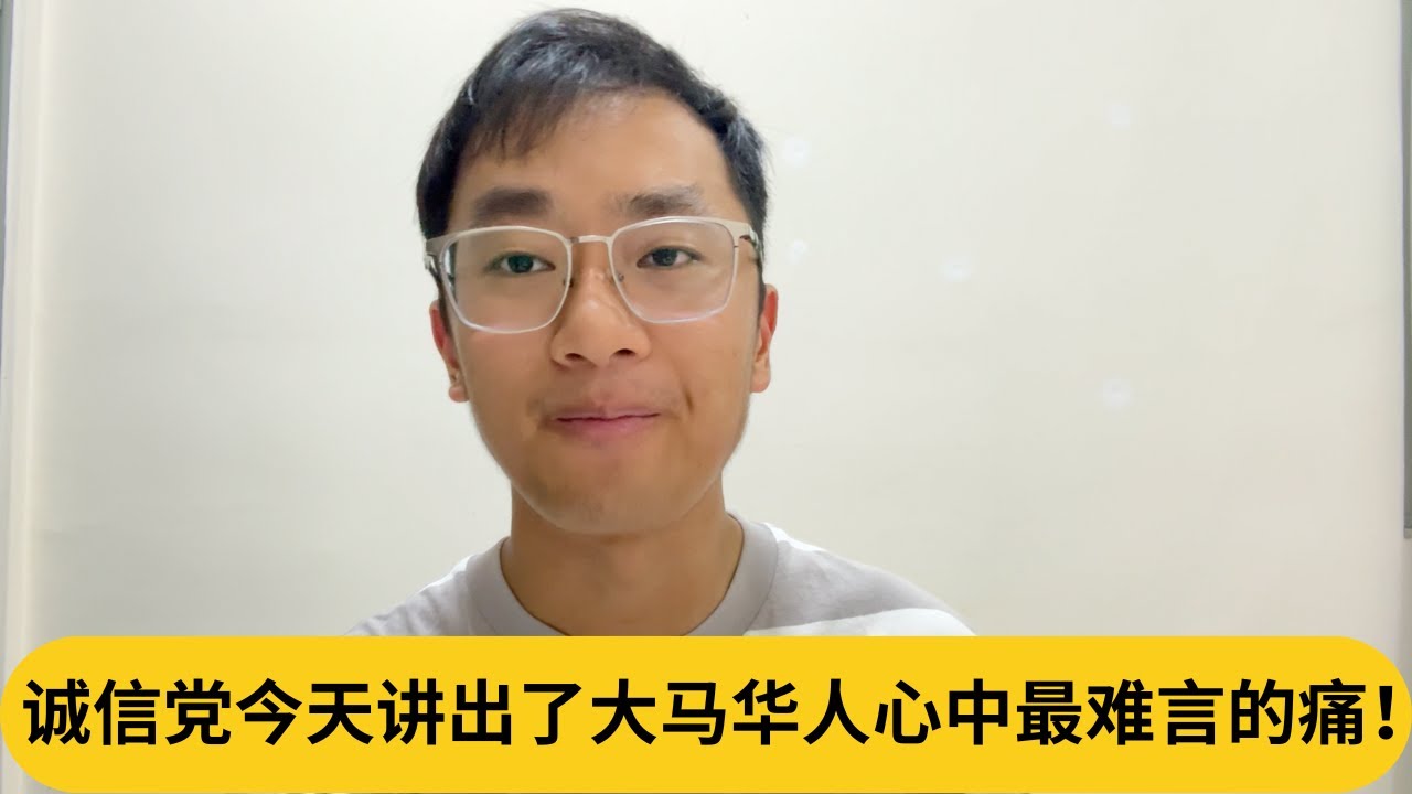诚信党今天讲出了大马华人心中最难言的痛！｜阿耀闲聊政治