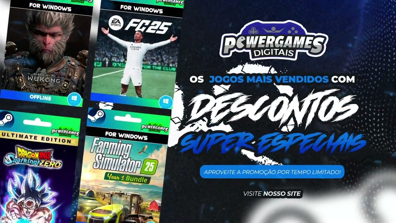 🎮 Top jogos mais vendidos na Power Games Digitais! #jogospc #jogos