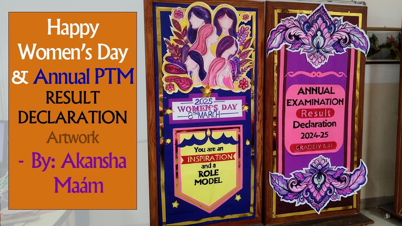 Women's Day Art Decoration Idea for an Event in school, School Women's day Decor, School art & craft