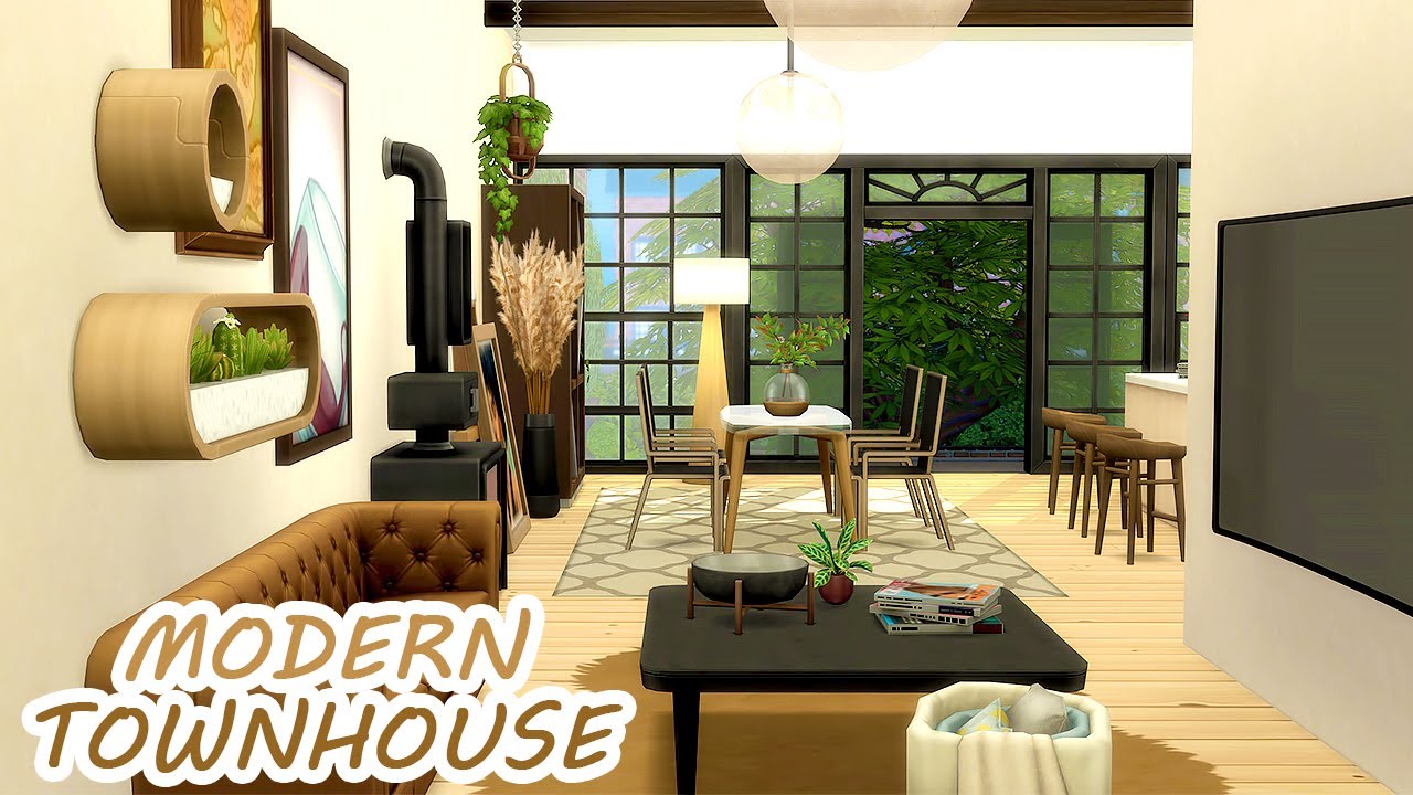 Современный таунхаус | The Sims 4 | Без пользовательского контента | Быстрая постройка