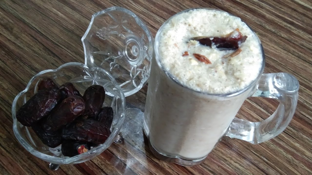 खजूर से बनाएं यह हेल्दी एनर्जी ड्रिंक | Dates Milkshake Recipe | Khajoor Shake  Easy Energetic Drink